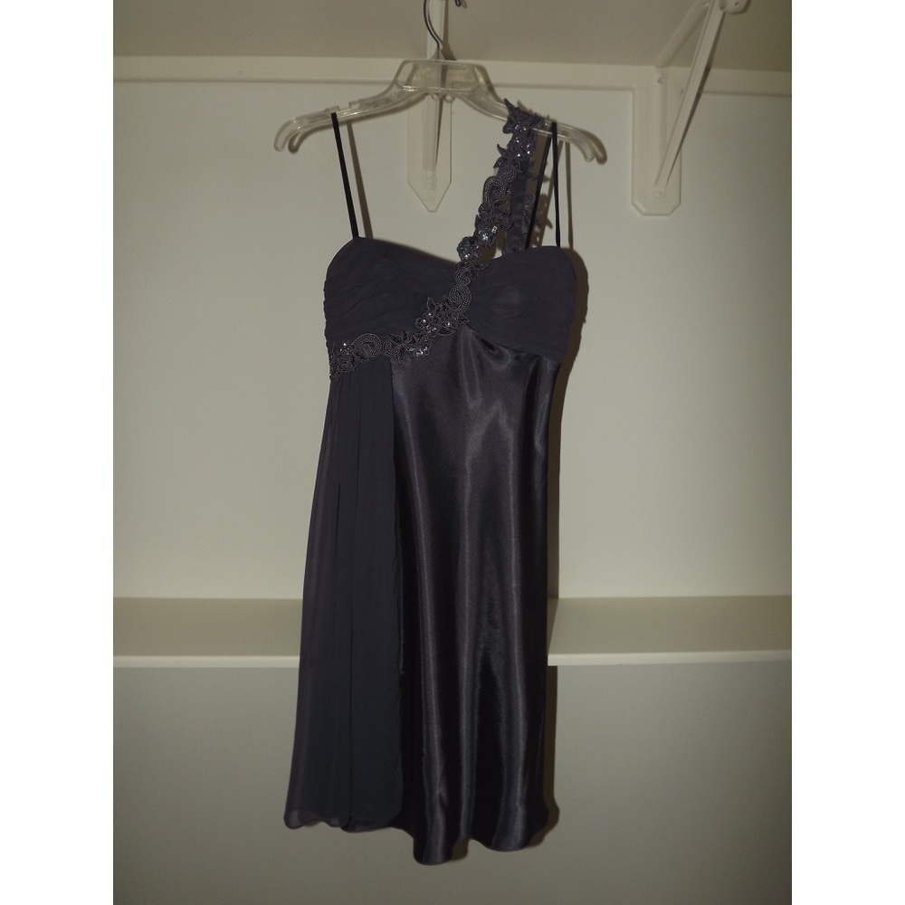 Grey Formal One Shoulder Dress
